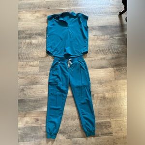 Figs scrubs top and bottom